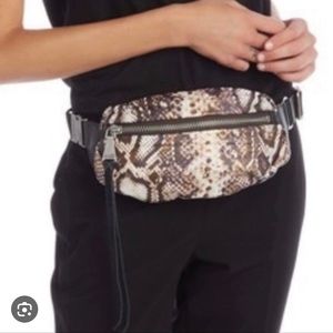 AIMEE KESTENBERG SNAKE PRINT LEATHER BELT BAG/BUM BAG.